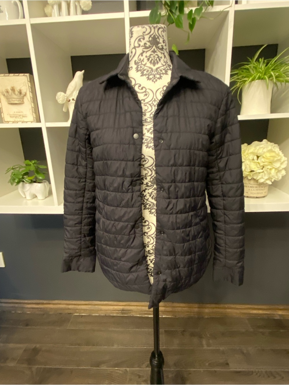 Lululemon Black Quilted Button-Front Jacket XS